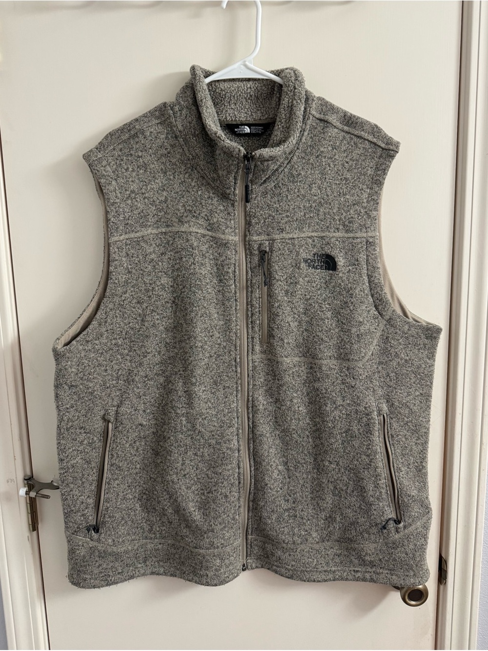 The North Face Men's Heather Tan Vest - Full Zip